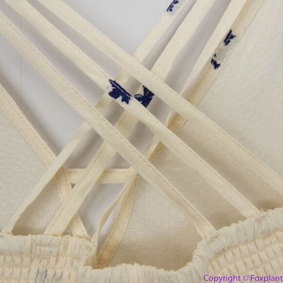 NEW Free People Get To You Printed Maxi Dress Ivory Blue, M - Picture 11 of 16